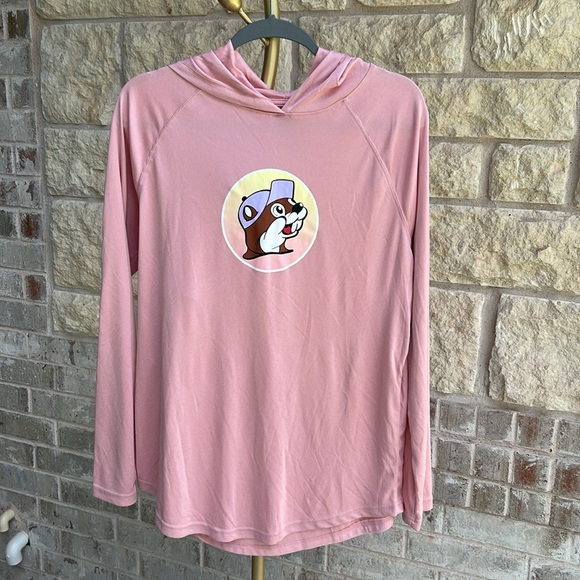 NWT BUC-EE’S Long Sleeve T-shirt Hoodie Ombré Pink (Size: L) - Picture 1 of 9